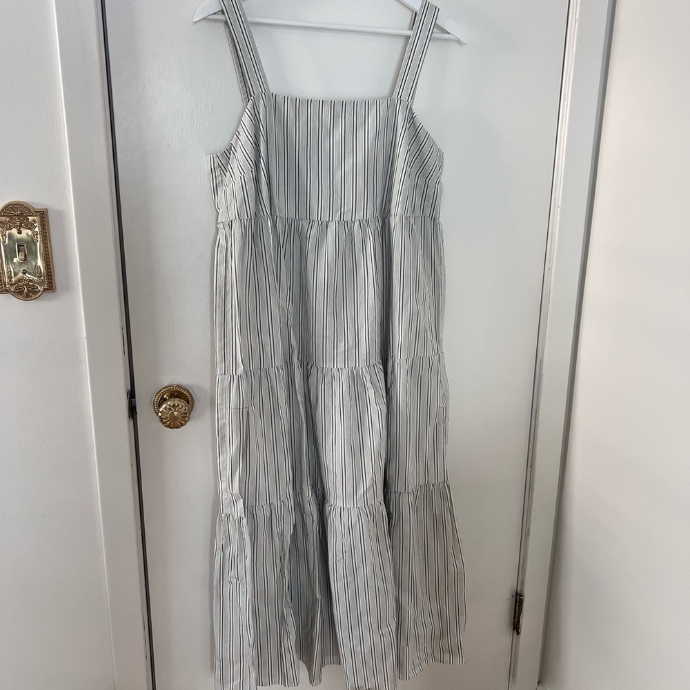 Talbots Striped Sleeveless Maxi Dress